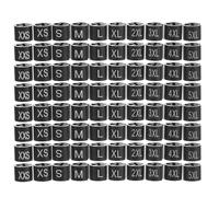 TOMETURE 200pcs Black Plastic Round Clothes Hanger Marker Clips for Coding System, Lightweight Size Tags for Hangers and Clothes, for Personal Use and Clothing Displays