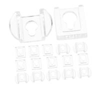 TOMETURE 20pcs Acrylic Picture Frame Hangers with Strong Adhesive Bond and Keyhole Stability, Sleek Minimalist Wall Hanging Hooks for Living Rooms and Home Decor