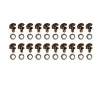 TOMETURE 20pcs Brass Shoelace Hooks for Boots with Gasket, Sturdy Boot Hooks for Laces, Exquisite Details, Not Easy to Break, for DIY Projects and Daily Life Shoe Fixing Supplies