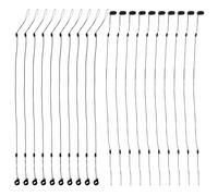 TOMETURE 20pcs Pen Leash with Silicone Loop - Anti-Lose Nylon Stylus Tether, Stylus Lanyard for Touchscreen - Reusable String for Signature Pen, Black