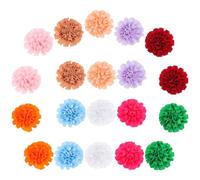 TOMETURE 20pcs Puppy Lovely Dog Collar Flowers Made of Polyester, Soft and Comfortable Pet Collar Ornament for Birthday Party and Halloween, for Friends Who Are Raising a Pet Random Color