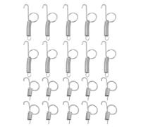 TOMETURE 20pcs Steel Rabbit Cage Door Spring Hooks for Bird and Chicken Cages Stable Characteristics with Suitable Left or Right Hinge Design Fixed Hooks