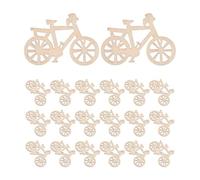 TOMETURE 20pcs Wooden Bicycle Sign, Paintable Bike Cutouts for DIY Crafts, Party Decorations, Kids Birthday Favor, Rustic Home Accent