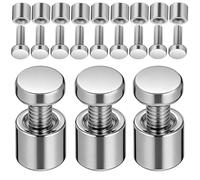 TOMETURE 25 Sets Standoff Wall Mounts: Wall Sign Standoff Mounting Hardware - Replacement Fastener for Acrylic Poster Frame Home Office Signs