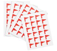 TOMETURE 288pcs Red Flag Stickers Self Adhesive Paper Labels Easy to Remove for Home and Organisational System Use Decorative Sign Sticker Decals