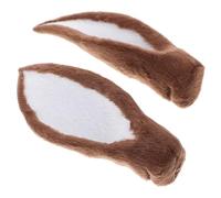 TOMETURE 2pcs Artificial Deer Ears Headband Hair Ornament for DIY Making and Christmas, Made of Synthetic Material, Resistant to Fading, Realistic and Unique Design Costume Headdress