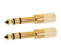 TOMETURE 2pcs Audio Connector Adapter 3.5mm Female to 6.5mm Male Stereo Jack Adapter with Zinc Alloy Metal Construction Small to Large Design Easy to Use for Headphone and Video Playback