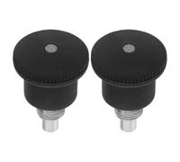 TOMETURE 2pcs Ball Knob Pull Pin Spring Knob Abs Black for Exercise Bike Home Use Commercial Use Adjustable Comfort Stable Support