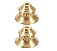 TOMETURE 2pcs Brass E27 Lamp Socket Cover, Decorative Lampshade Holder Skirt Cup, Lamp Shade Head Part for Pendant Lights, Wall Sconces & Chandelier 2.76x2.76in
