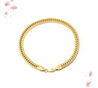 TOMETURE 2pcs Copper Chain Bracelet for Women and Men, Fashion Link Chain Bangle with High Polish Smooth Surface, Delicate Design that Does Not Scratch Skin, for Daily Life and Party