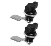 TOMETURE 2pcs Electrical Panel Door Latches - Thumb Operated Offset Cam Lock - T Handle Thumb Cam Lock Swing Knob Turn Latch for Machine Cabinet Drawer