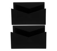 TOMETURE 2pcs Envelope Holder for Desk: Acrylic Letter Sorter Tray Desk Mail Organizer - Desktop Decorative File Holder for Household Paperwork Storage