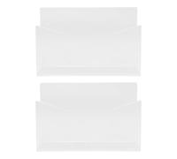 TOMETURE 2pcs Envelope Holder for Desk: Acrylic Letter Tray Desk Mail Organizer - Decorative Table Top File Holder for Household Paperwork Storage