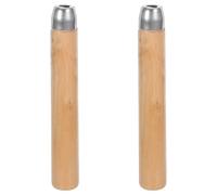 TOMETURE 2PCS File Handles Wooden 6.7" Long Burr-Free Round Wood Handle Replacement - Hole Diameter 8mm - File Cutting Tool Making Replacement
