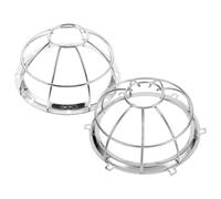 TOMETURE 2pcs Fire Sprinkler Head Protectors Cage Made of Sturdy Iron Silver Finish, Longevity Feature, Non-interference Motion Detectors, Stylish and Practical Design for Indoor Decor