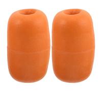 TOMETURE 2pcs Fishing Buoy Marker: High Visibility Water Marker - Oval PVC Foam Float - Rope Attachment for Saltwater Trips Kayak Drops Dock Mapping Retrieval