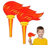 TOMETURE 2pcs Handheld Sports Torch Prop 20x26cm Paper Simulation Torch for School Sports Meet Performance and Festival Cheer Team Events