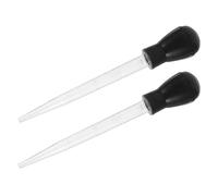 TOMETURE 2pcs Meat Baster and Food Injector for Cooking and Grilling, 30ml Capacity, Black Ps Material, Healthier Cooking and Oil Saving Kitchen Essential for Meat and Turkey