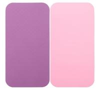 TOMETURE 2pcs Non-slip Yoga Knee Pad Cushion Set with Deep Purple and, Extra Thick Protective Kneeling Mat for Yoga Exercise and Sports Fitness