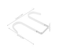 TOMETURE 2pcs Over The Door Hooks 4.5cm Wide White Double Hooks Non-Drill Door Back Hangers for Bathroom and Entryway Towel Coat Clothes Rack