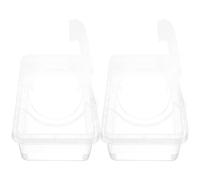 TOMETURE 2pcs Portable Wipes Dispenser Box with Lid, Pp Material Wipe Container for Stroller and Desktop Use, Refillable and Sturdy Tissue Storage Case, Dustproof and Easy to Clean