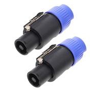 TOMETURE 2pcs Professional Plastic Audio Speaker Terminal Connectors Four-core Plugs with Oxidation Prevention and Conductor Protection for Home Audio Systems