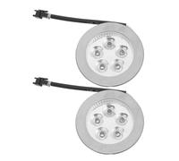 TOMETURE 2pcs Range Hood Light - 2.76" Small Round LED Replacement Bulbs for Kitchen Vent Hood - Undercabinet Closet Light Fixture Accessories for Home Restaurant Appliance