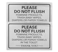 TOMETURE 2pcs Restroom Sign Public Bathroom Identification Do Not Flush Sign Aluminum Decor for School Business and Washroom Entryway 23x15 cm/ 9.06x5.91 inch