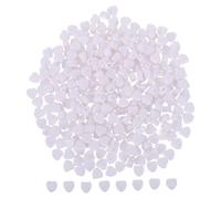 TOMETURE 300pcs Flat White Heart Acrylic Beads - 7mm Spacer Beads for DIY Jewelry Projects, Bracelet Making, Mother's Day Party Supplies, Craft Accessories