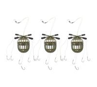 TOMETURE 3pcs Carp Bait Cage Feeder Rig Kit, Lightweight Fishing Feeder with Secure Bait Containment for Carp Fishing in Rivers and Lakes
