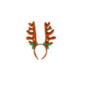 TOMETURE 3pcs Christmas Deer Antler Headband in Fabric Classical Style