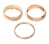 TOMETURE 3pcs Chunky Gold Bangle Bracelet for Women Stackable Statement Wrist Cuff Made of Iron Wide Plain Circle Design Minimalist Chic Trendy Accessory and Women