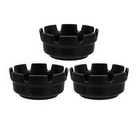 TOMETURE 3pcs Portable Ashtrays outside Use, Black Plastic Material with Unique Design and Sl inish, for Bars and Restaurants to Prevent Cigarette Butts Scattering and Enhance
