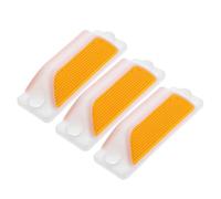 TOMETURE 3Pcs Reflective Lane Markers Heavy Duty Rectangular Polycarbonate Plastic Safety Signs with Installation Accessories Waterproof for Vehicle Roads and Garages