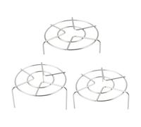 TOMETURE 3pcs Stainless Steel Steaming Cookware Rack Stand for Kitchen Supplies, Easy to Clean and Cold Resistant, Suitable for Steam Cooker and Household Use