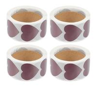 TOMETURE 4 Rolls Heart Shape Scratch Off Labels: Self-Adhesive Peel and Stick Love Hearts Stickers for Holiday Festival Lottery Ticket Rewards Rose Gold