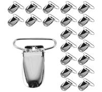 TOMETURE 40pcs Metal Pacifier Clips Suspenders Holder Clips Lightweight Iron Material Easy One-Hand Use Bib Tshirts for DIY Teething and Dates