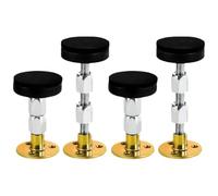 TOMETURE 4pcs Adjustable Headboard Stoppers for Bed with Shock Absorption and Stainless Steel Material, Silver Bed Frame Fixers for Bedside and Narrow Gaps between Furniture and Walls,
