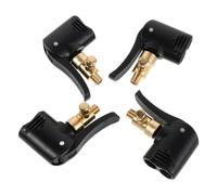 TOMETURE 4pcs Air Valve Adapter Tire Inflation and Deflation Nozzle Brass Plastic Compatibility Secure Locking Mechanism for Motorcycle Tires Travel and Outdoor Use