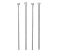 TOMETURE 4pcs Bicycle Handlebar Riser Extender Screws M6x140mm Bike Stem Riser Long Bolts Replacement Mountain Cycling Handlebar Expansion Repair Hardware Silver