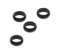 TOMETURE 4pcs Black Silicone Sports Rings for Men, Flexible and Comfortable Exercise Finger Rings, for Manual Labor and Physical Activities, Stylish and Sturdy Gym Accessory