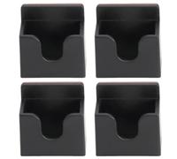 TOMETURE 4pcs CB Mic Holder Clip, Self-adhesive Microphone Hook Holder for Handheld Radio Microphone Storage Wall Mount, Black, Fits Most Radios