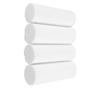TOMETURE 4pcs Foam Cylinders Foam Rods White Polystyrene Cylinders Unbreakable Visually Stimulating Cylindrical Shapes for Young Creative Projects Early Childhood Education Craft