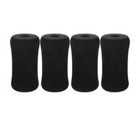 TOMETURE 4pcs Foam Foot Pads Roller Cover, Foam Tubes for Padding, Black Rubber and Plastic, Easy Installation, Protection, Replacement for Leg Extension Machines, Gym Equipment, Workout