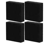 TOMETURE 4pcs Heavy Duty Black Rubber Mats for Noise Suppression and Vibration Dampening, Thick Non-slip Rubber Blocks for Home Gyms and Outdoor Use