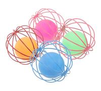 TOMETURE 4pcs Interactive Cat Balls for Indoor Cats to Prevent Furniture Damage Suitable Kitten Supplies in Random Colours Random Color