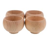 TOMETURE 4pcs Japanese Wooden Pincushion Base for Sewing and Crochet, Stable Needle Cushion with Easy to Modify Design, Reusable Wood Holder for Professional Studio and Craft Use