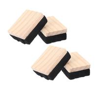TOMETURE 4pcs Mini Wood Dry Erase Erasers Whiteboard Chalkboard Erasers Assorted Colour Minimalist Design Effective Cleaning Leaving No Residue for Educational Environments and Offices