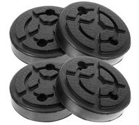 TOMETURE 4pcs round Rubber Car Jack Top Pads for Floor Jack Lift with Proper Support and Scratch Prevention, Sturdy Black Rubber Protector Pads for Automotive Lifting