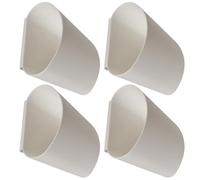 TOMETURE 4pcs Small Hanging Bucket Plastic Cart Storage Basket White